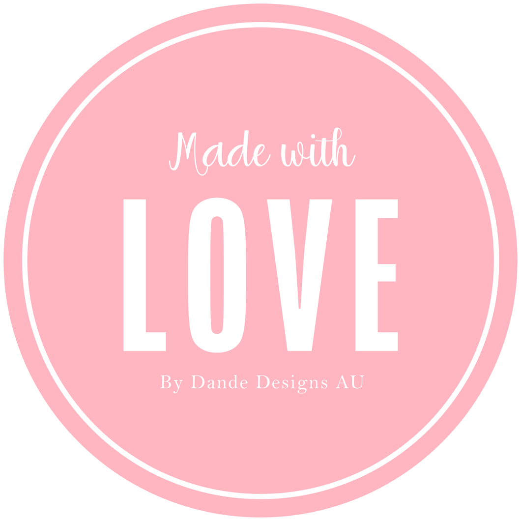 Pink Made With Love Customisable Circle Stickers