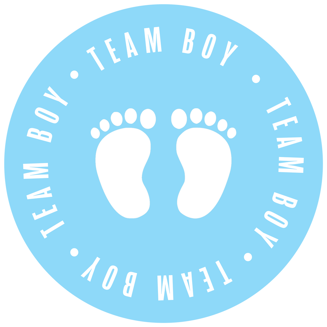 Team Boy Circle Stickers