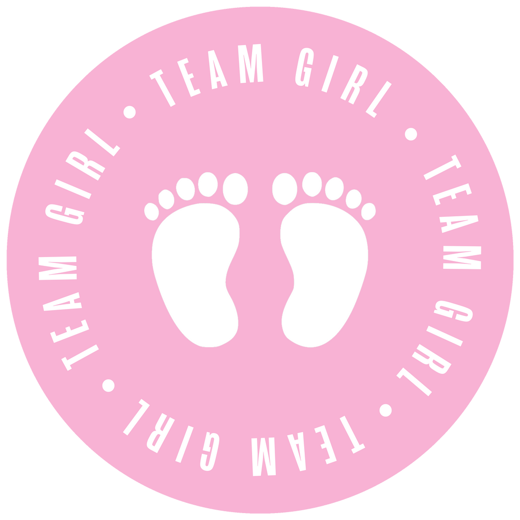 Team Girl Circle Stickers