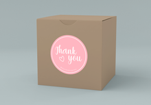 Load image into Gallery viewer, Pink Thank You Customisable Circle Stickers
